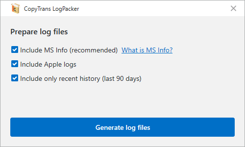 Generar los archivos logs 