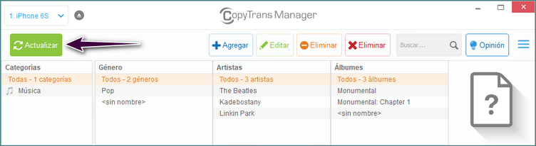 Actualizar CopyTrans Manager
