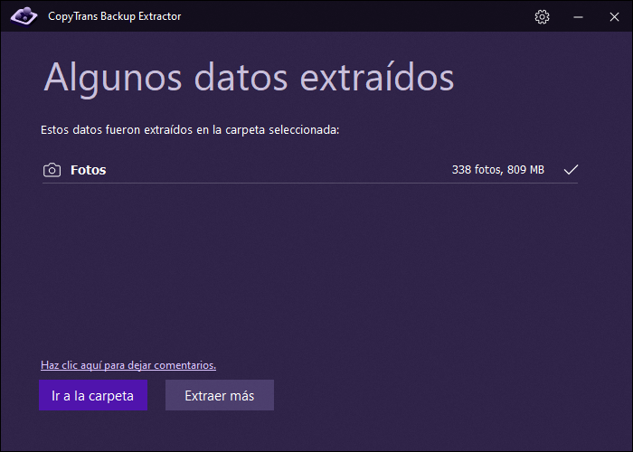 Todos los datos extraidos en tu PC