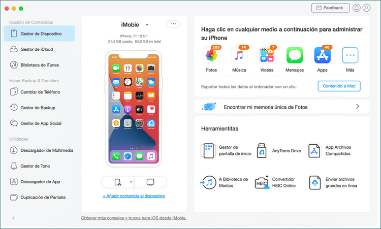 AnyTrans recuperar datos de tu iPhone